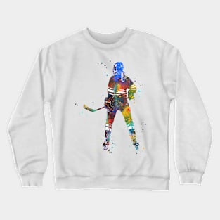 Hockey Player Girl Crewneck Sweatshirt